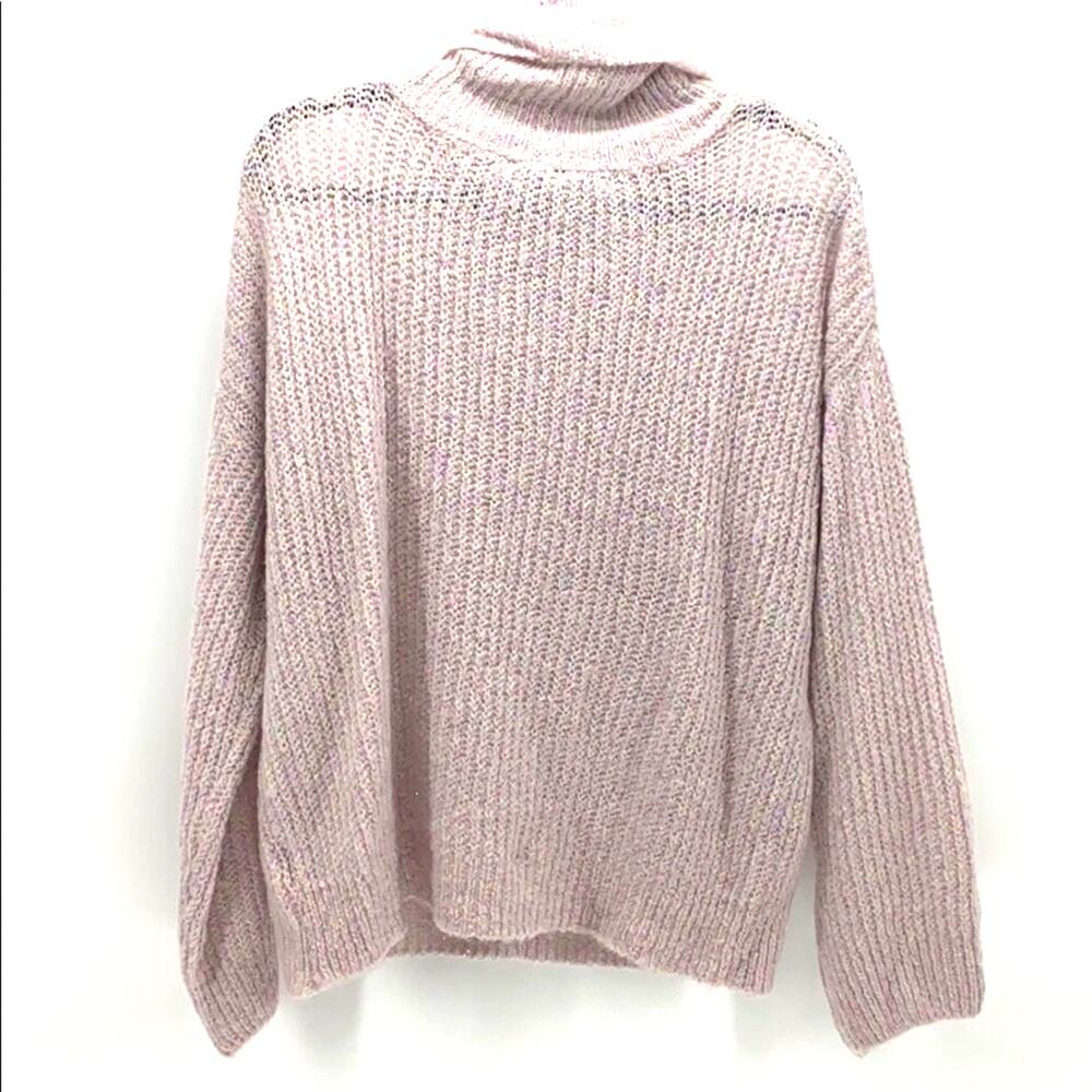 Express cowl lavender light metallic sheen oversized cozy loose fit size S - Picture 2 of 6